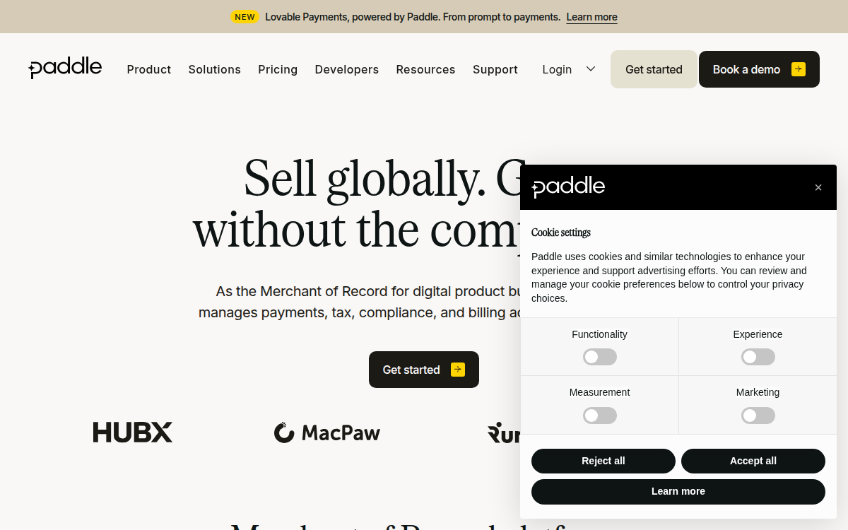 Homepage of profitwell.com