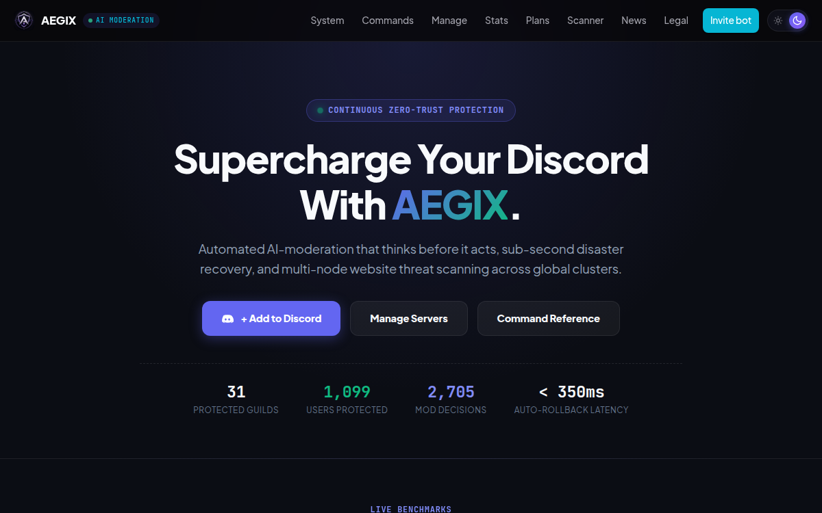 Homepage of aegix-bot.prmgvyt.xyz