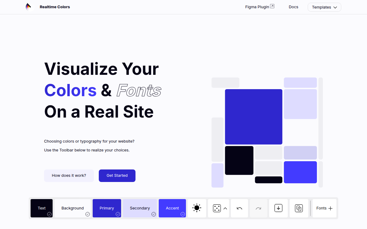 Homepage of realtimecolors.com