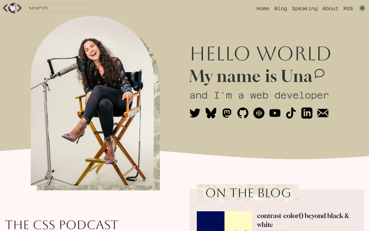 Homepage of una.im