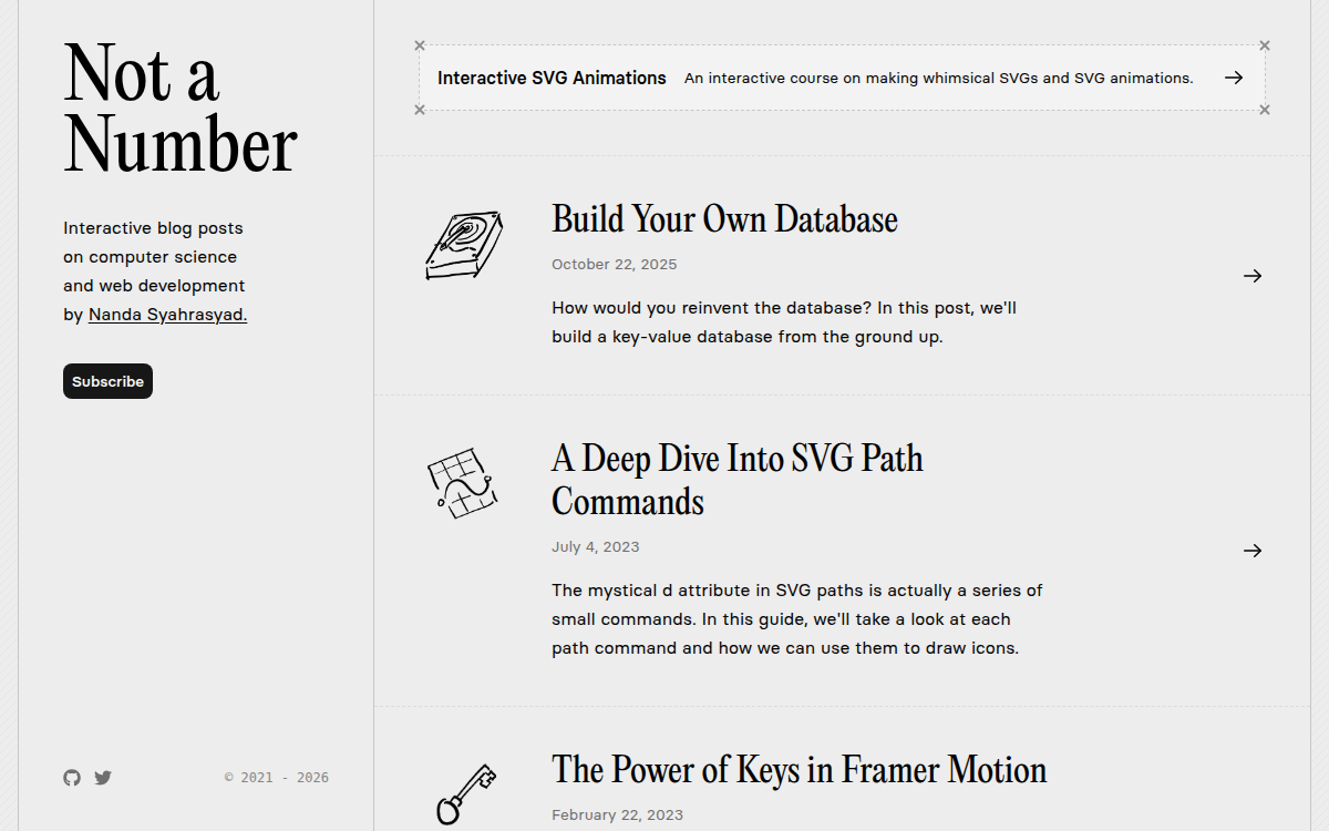 Homepage of nan.fyi