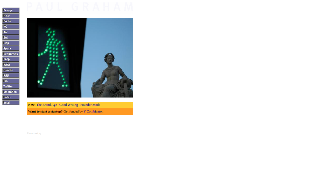 Homepage of paulgraham.com