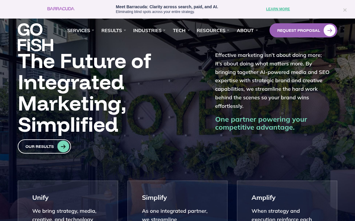 Homepage of gofishdigital.com