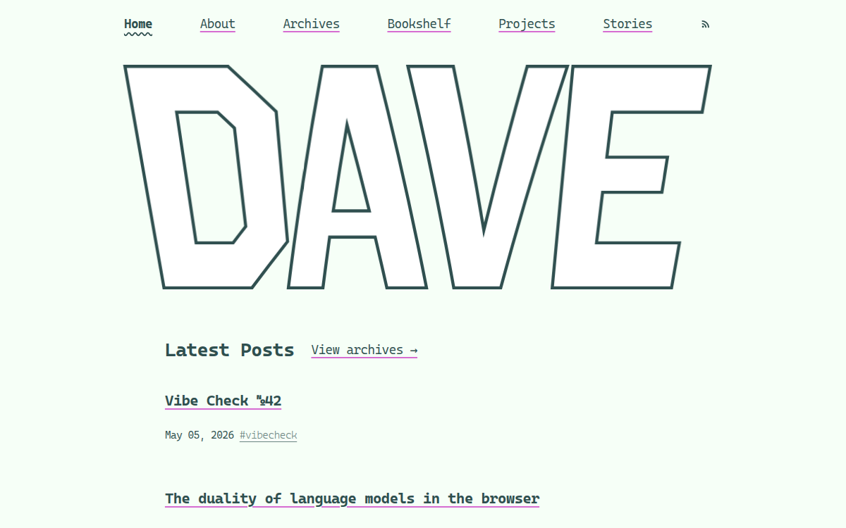 Homepage of daverupert.com