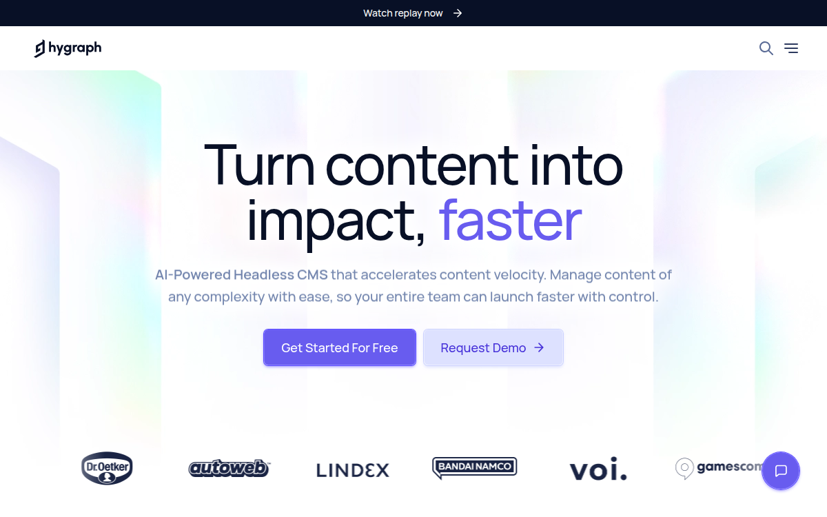 Homepage of hygraph.com