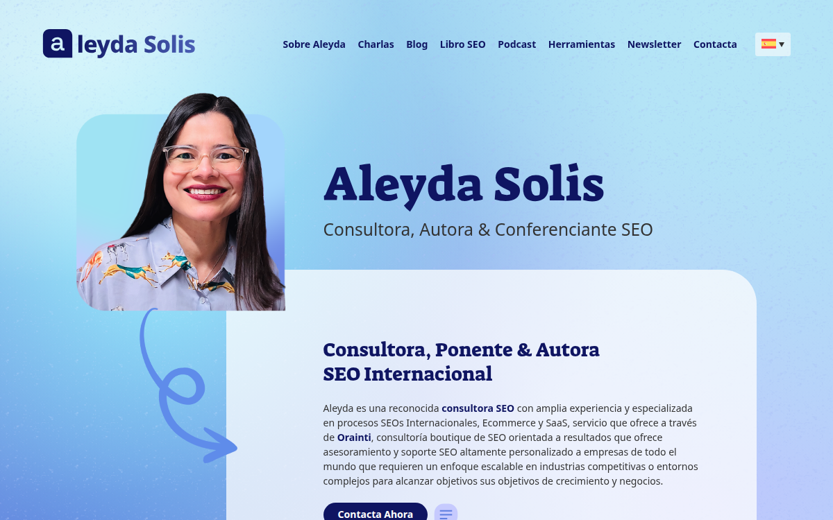 Homepage of aleydasolis.com