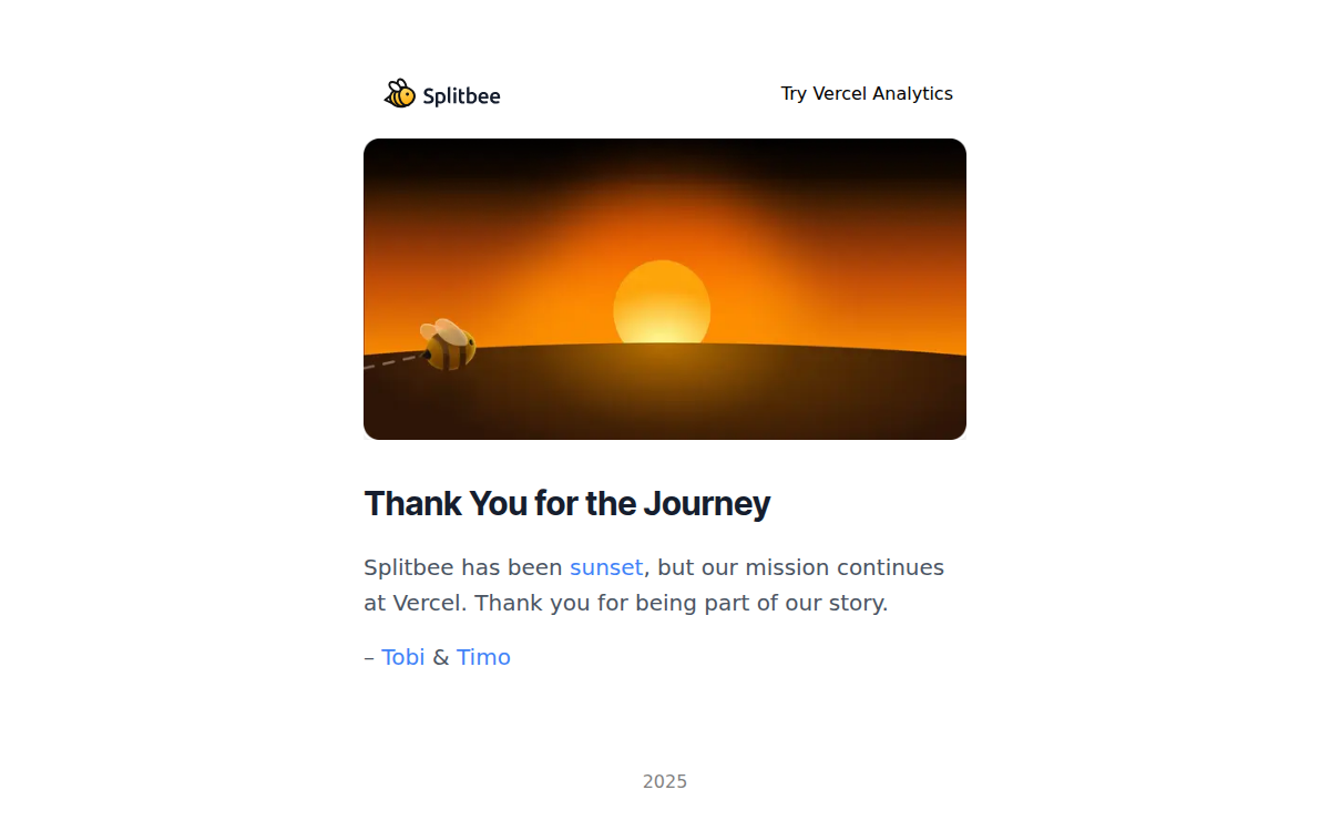 Homepage of splitbee.io