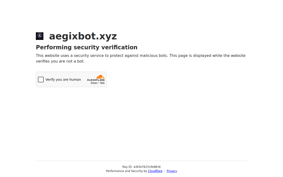 Homepage of aegixbot.xyz