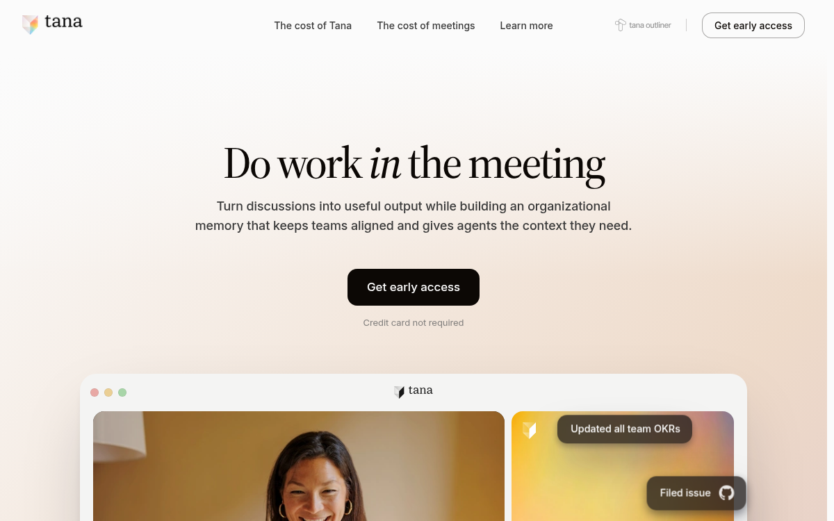 Homepage of tana.inc
