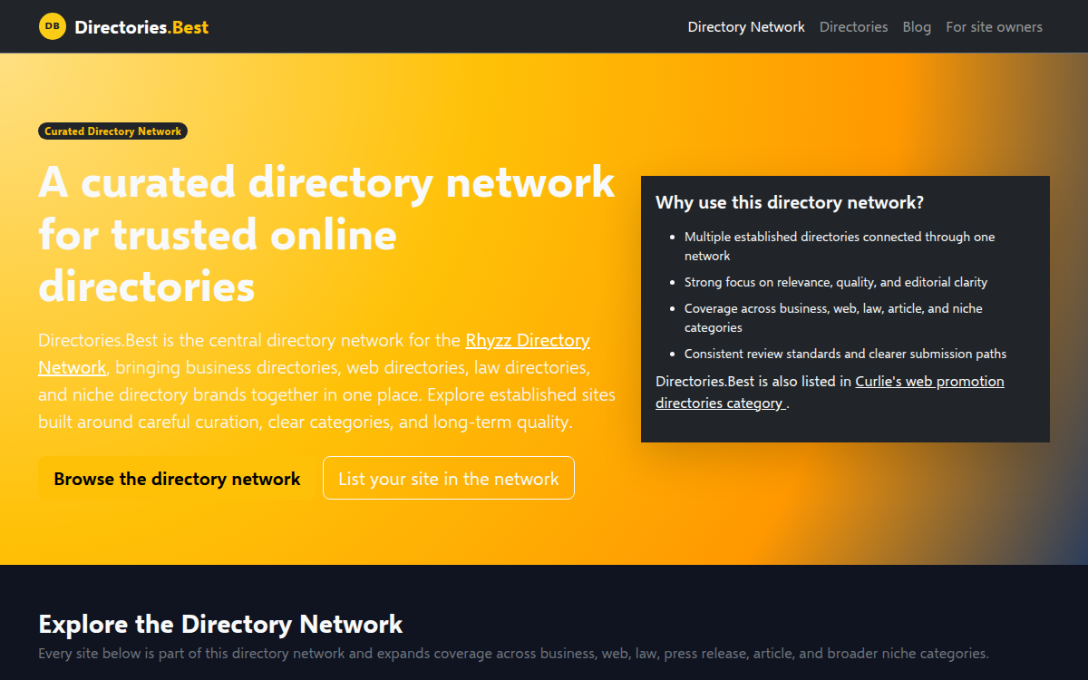 Homepage of directories.best